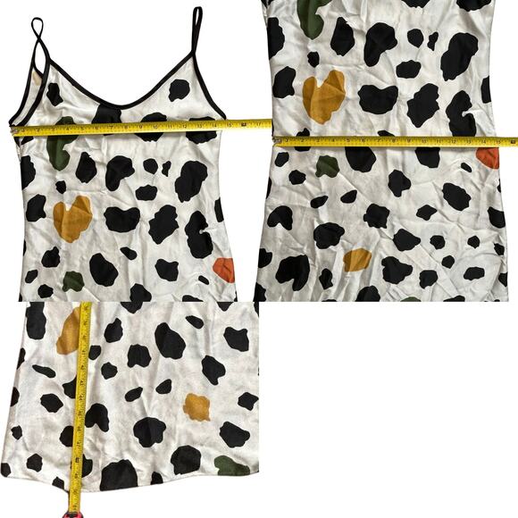 Souk + Sepia Silk Bias Cut Polka Dot Slip Dress XS Made in England - Picture 5 of 6